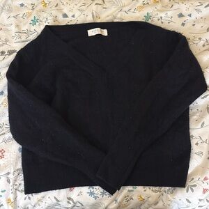 everlane xs black cashmere sweater
